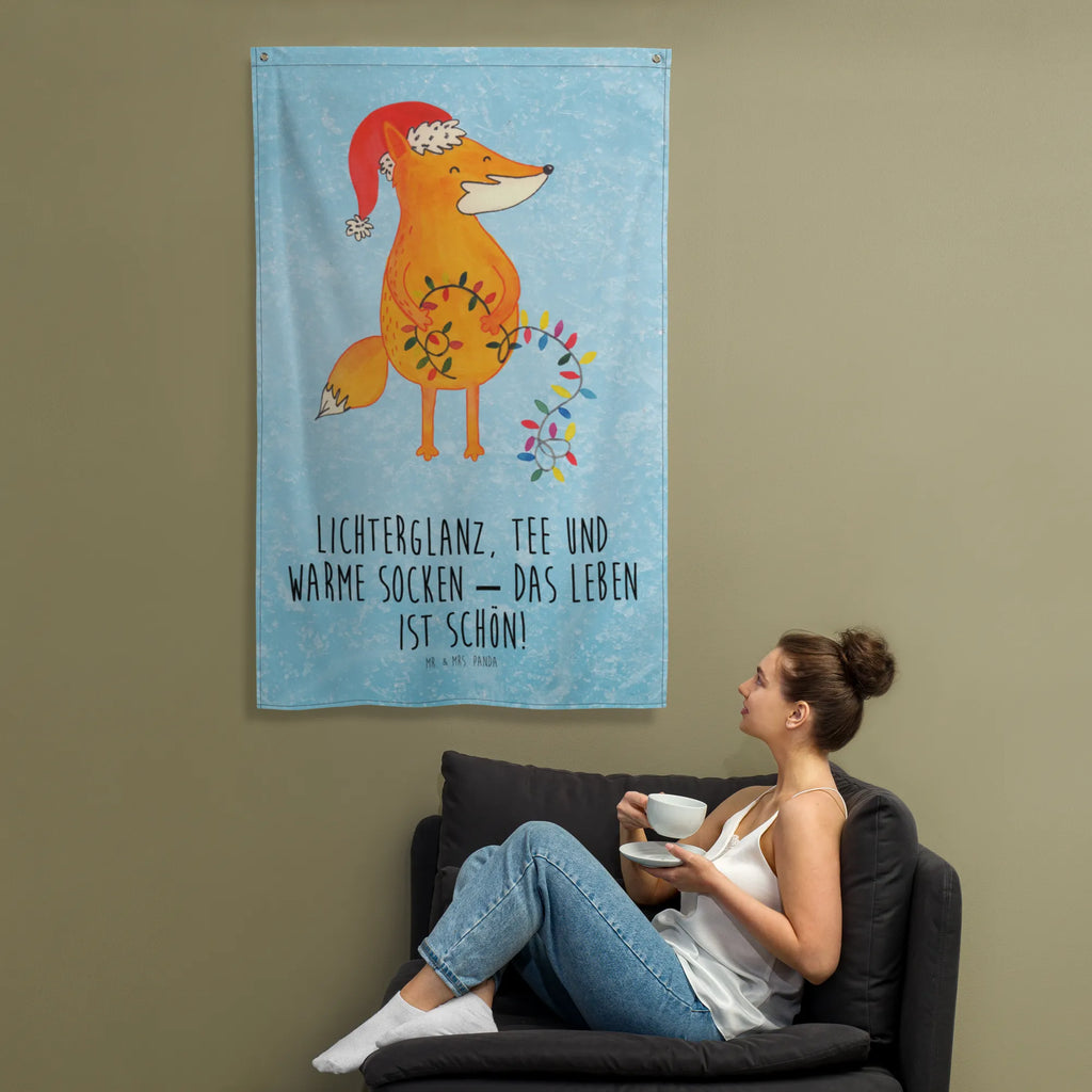 Wandteppich Fuchs Weihnachten Schmuck-Wandbehang, Kinderzimmer Wand, Wandtuch, Boho, Tapestry, Wandteppich, Wandbehang, Kinderzimmer Deko, Wandbild, Kinderzimmer Wanddeko, Textil-Kunst, Wand Deko, Tapisserie, Weihnachten, Winter, Weihnachtsdeko, Nikolaus, Advent, Heiligabend, Wintermotiv, Geschenk Weihnachten, Füchse, Weihnachtszeit, Spruch schön, Fuchs, Weihnachtsmann