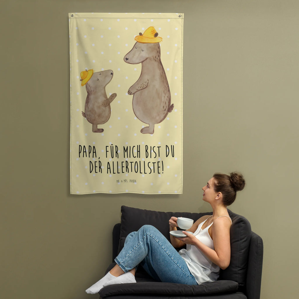 Wandteppich Bären mit Hut Wandbild, Boho, Wand Deko, Tapisserie, Kinderzimmer Deko, Schmuck-Wandbehang, Wandteppich, Wandbehang, Wandtuch, Textil-Kunst, Kinderzimmer Wand, Kinderzimmer Wanddeko, Tapestry, Oma, Opa, Muttertag, Familie, Schwester, Bruder, Vatertag, Mama, Papa, Papi, Family, Kinder, Vorbild, Bär, Lieblingsmensch, Vater, Sohn, Vater-Sohn, Paps, Kind, Daddy, Dad, Söhne, Bären