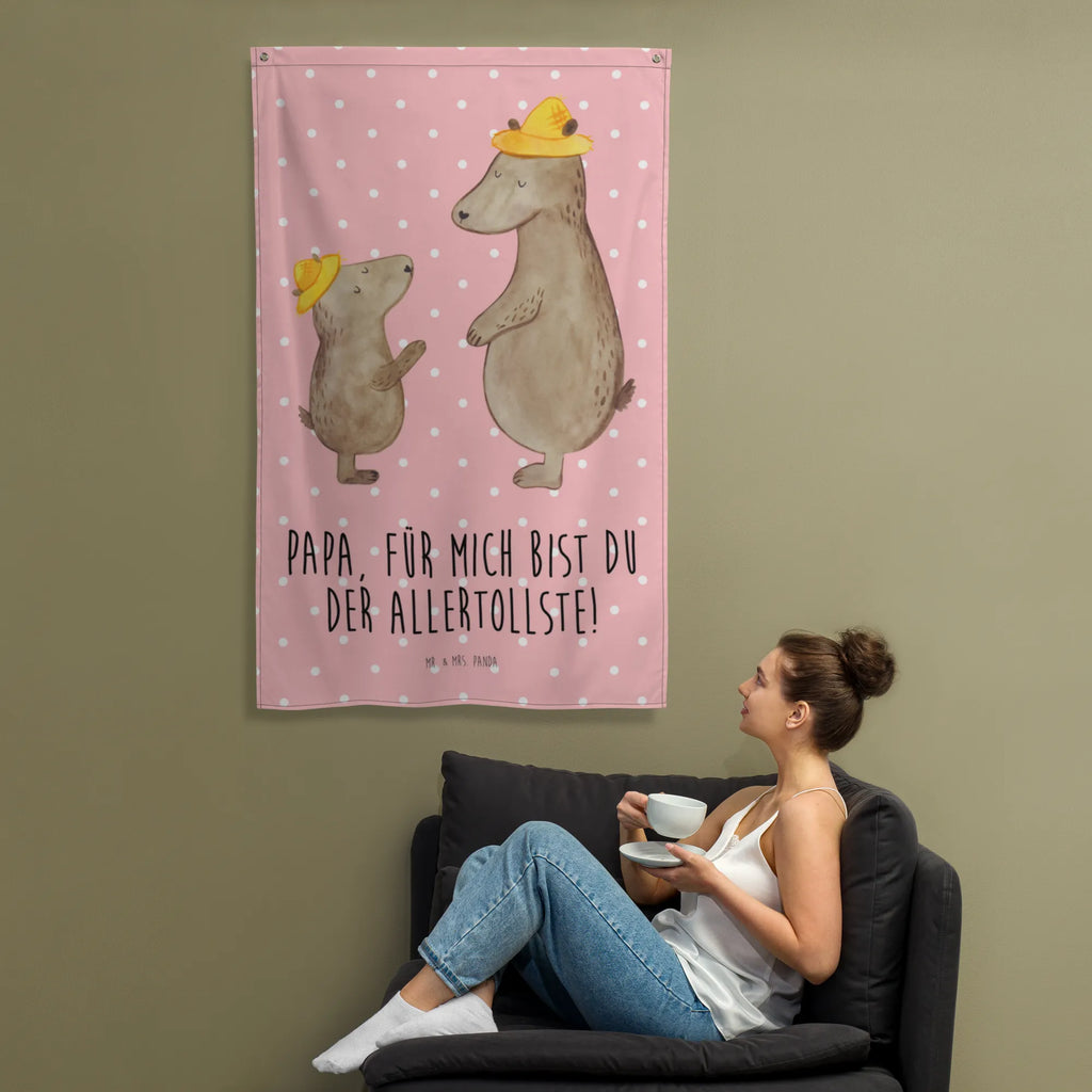 Wandteppich Bären mit Hut Wandbild, Boho, Wand Deko, Tapisserie, Kinderzimmer Deko, Schmuck-Wandbehang, Wandteppich, Wandbehang, Wandtuch, Textil-Kunst, Kinderzimmer Wand, Kinderzimmer Wanddeko, Tapestry, Oma, Opa, Muttertag, Familie, Schwester, Bruder, Vatertag, Mama, Papa, Papi, Family, Kinder, Vorbild, Bär, Lieblingsmensch, Vater, Sohn, Vater-Sohn, Paps, Kind, Daddy, Dad, Söhne, Bären