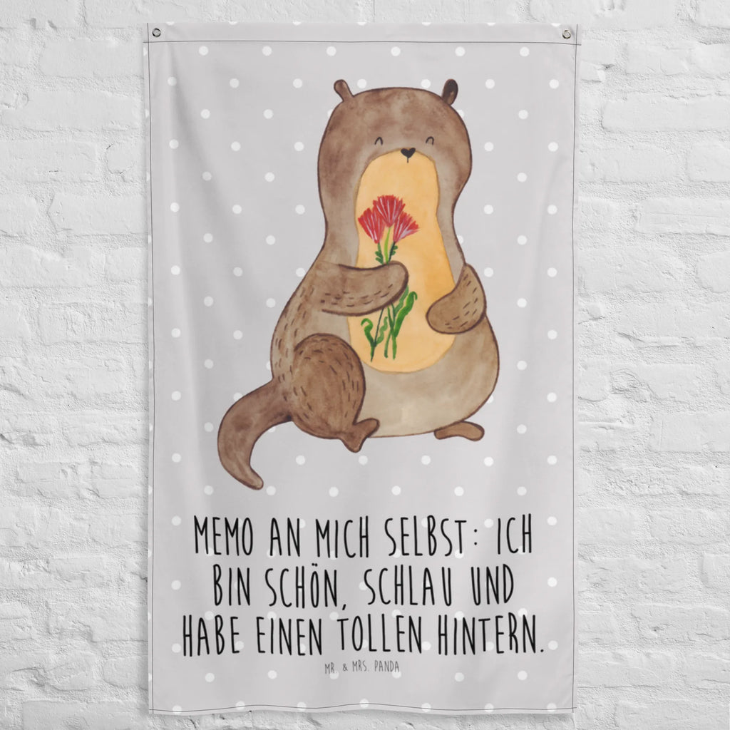 Tapestry otter Bunch of flowers Tapestry, Decoration, Wall hanging, Boho, otter, marten, sea otter, European otter, water mammal, aquatic animal, baby otter, predator, water, otter gifts, animal lover, gift ideas for animal lovers, animal, mammal, water animal, gifts for people in love, Otter Sea Otter Lake Otter