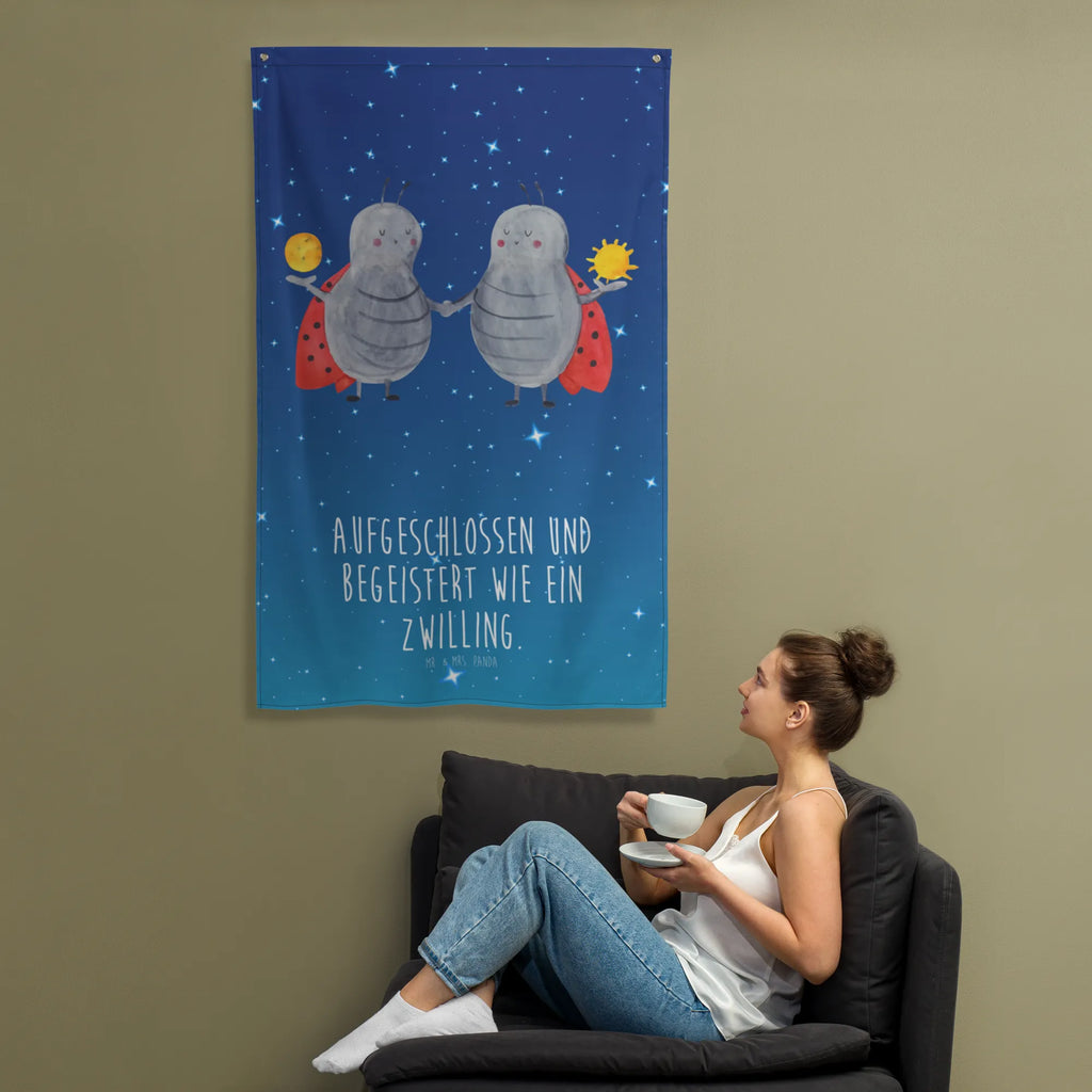 Tapestry Star sign twin Tapestry, Decoration, Wall hanging, Boho, constellations, birthdays, astrology, zodiac, date of birth, month of birth, twin brother, lucky beetle, birthday may, twin zodiac sign, twin gift, gift june, gift may, ladybird, twin sister, twins