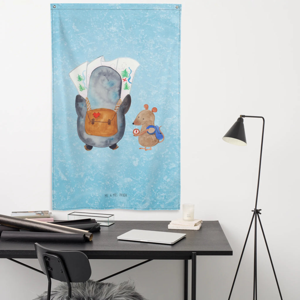 Arrasy Pingwin i Mysz Wędrowcy Kinderzimmer Wand, Schmuck-Wandbehang, Tapisserie, Kinderzimmer Wanddeko, Kinderzimmer Deko, Textil-Kunst, Wanddeko, Wandbehang, Kinderzimmer, Boho, Wand Deko, Tapestry, Wandteppich, Wandtuch, Wandbild, Dekoration, Pinguin, Wanderlust, wandern, Roadtrip, Abenteurer, Ausflug, Pinguine, Abenteuer