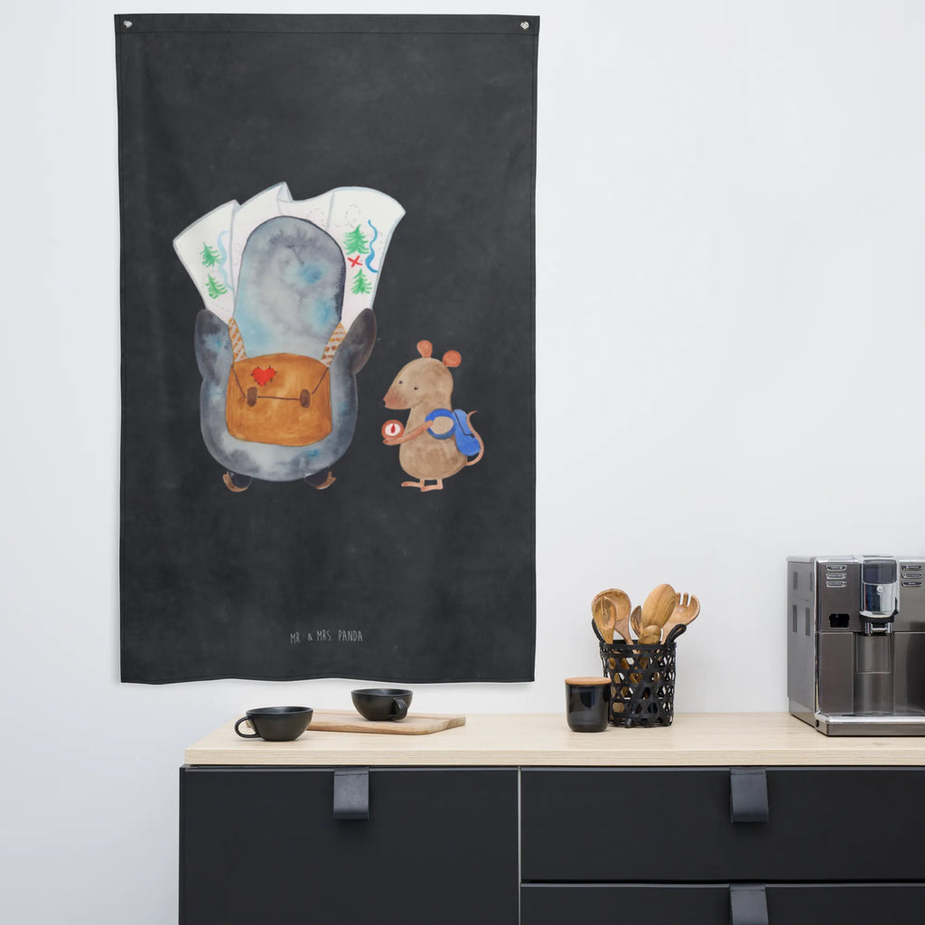 Arrasy Pingwin i Mysz Wędrowcy Kinderzimmer Wand, Schmuck-Wandbehang, Tapisserie, Kinderzimmer Wanddeko, Kinderzimmer Deko, Textil-Kunst, Wanddeko, Wandbehang, Kinderzimmer, Boho, Wand Deko, Tapestry, Wandteppich, Wandtuch, Wandbild, Dekoration, Pinguin, Wanderlust, wandern, Roadtrip, Abenteurer, Ausflug, Pinguine, Abenteuer