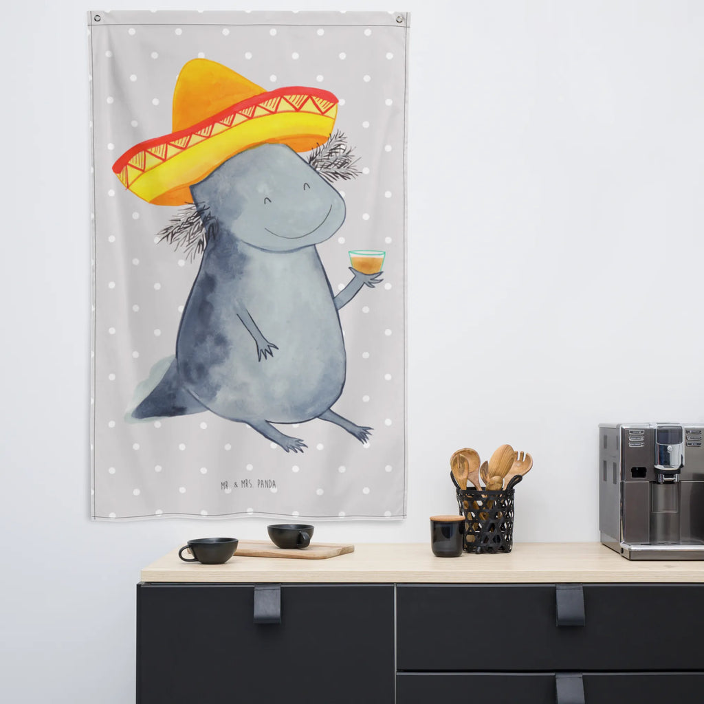 Tapestry axolotl tequila Decoration, Wall hanging, Tapestry, Boho, Axolotl, Axelotl, marine animals, Mexican walking fish, salamander, Axolot, Motivation, Amphibian, Fire Dragon, Fire Salamander, Mexico, Tequila, Saying, Sombrero, Lemon, Tail Lurch