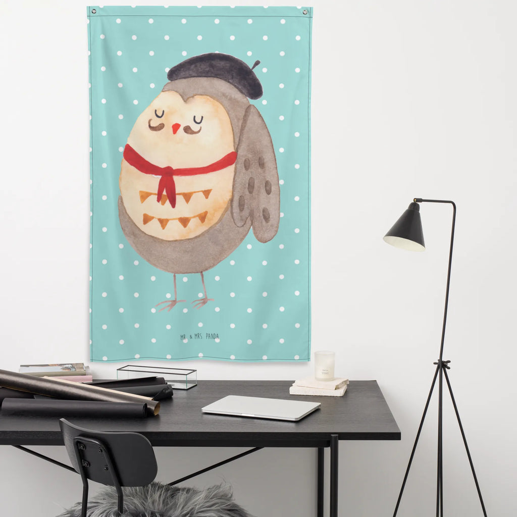 Tapestry Owl France Wall hanging, Tapestry, Decoration, Boho, owl, forest animal, bird, nocturnal, gift ideas, birthday present, illustrated, funny, romantic gift, owl decor, Say French, La vie est belle, Owl, hibou, Owls, Life is beautiful, France, Owl decoration, Say beautiful