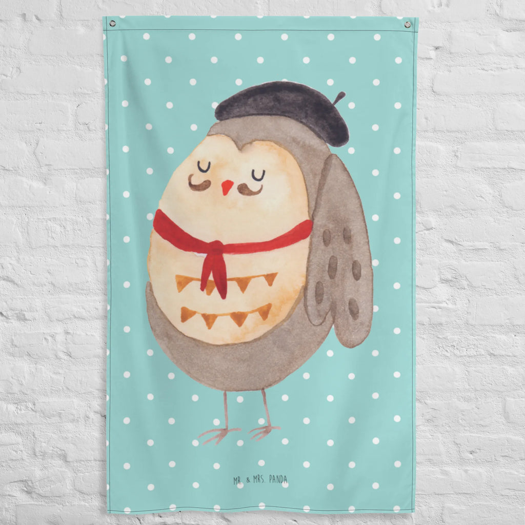 Tapestry Owl France Wall hanging, Tapestry, Decoration, Boho, owl, forest animal, bird, nocturnal, gift ideas, birthday present, illustrated, funny, romantic gift, owl decor, Say French, La vie est belle, Owl, hibou, Owls, Life is beautiful, France, Owl decoration, Say beautiful