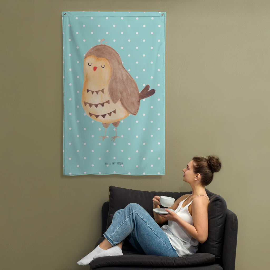 Tapestry Owl Satisfied Tapestry, Decoration, Wall hanging, Boho, owl, forest animal, bird, nocturnal, gift ideas, birthday present, illustrated, funny, romantic gift, owl decor, Pun funny, Romantic, Wedding anniversary gift, Saying beautiful, Love saying, Owl saying, Owl deco, Owl