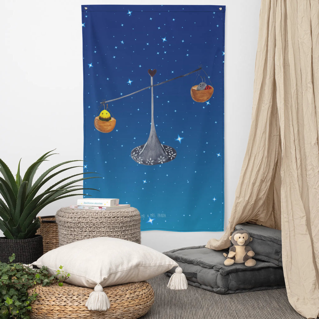 Tapestry Star sign Scale Wall hanging, Decoration, Tapestry, Boho, constellations, birthdays, astrology, zodiac, date of birth, month of birth, bee, Libra gift, birthday September, Libra zodiac sign, bumble bee, gift September, ladybird, birthday October, gift October, balance, Libra