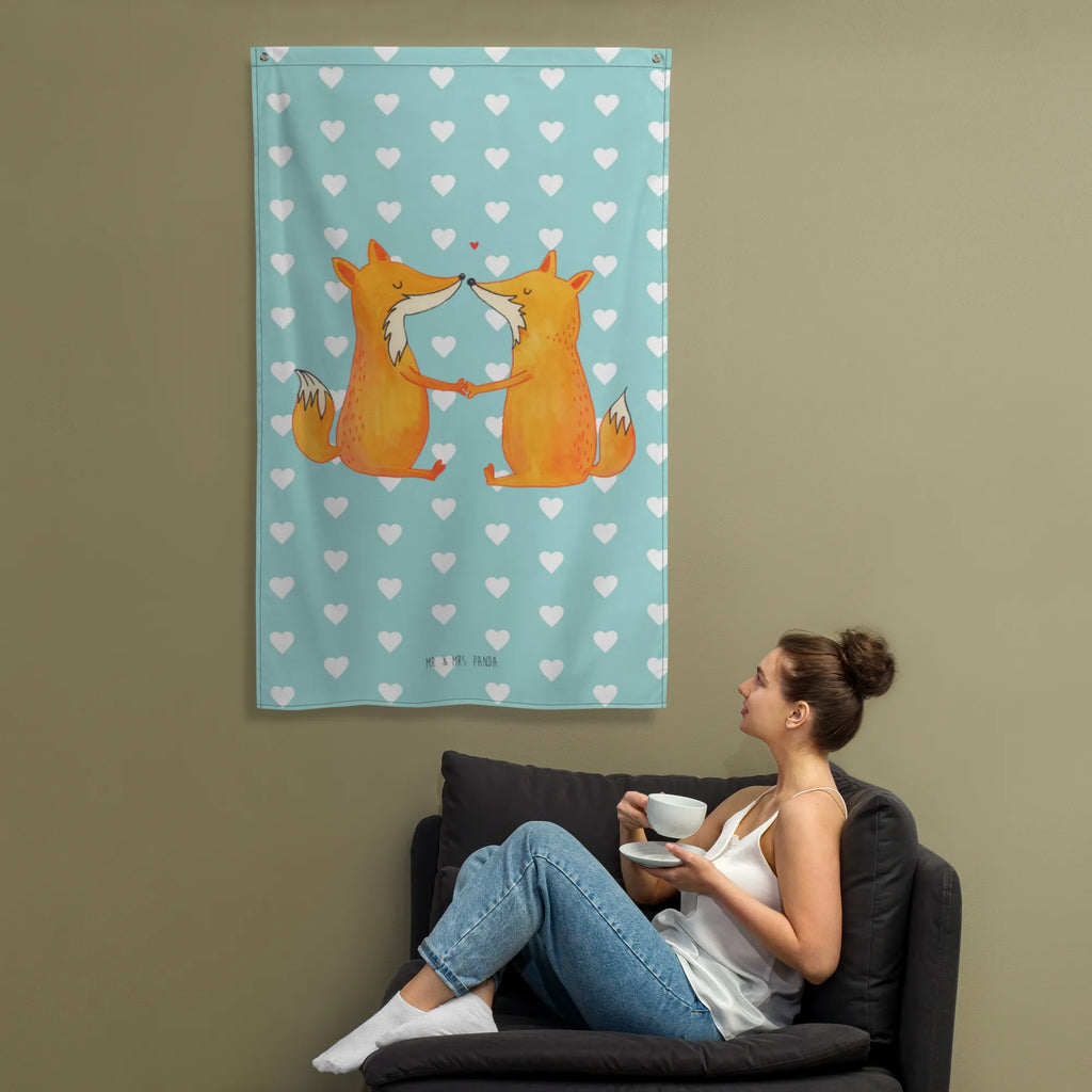 Tapestry foxes Love Tapestry, Boho, Decoration, Wall hanging, fox, foxes, forest wildlife, clever as a fox, animal lover, partner, couple, husband, wife, girlfriend, love, fiancée, boyfriend, marriage, proof of love, lovers