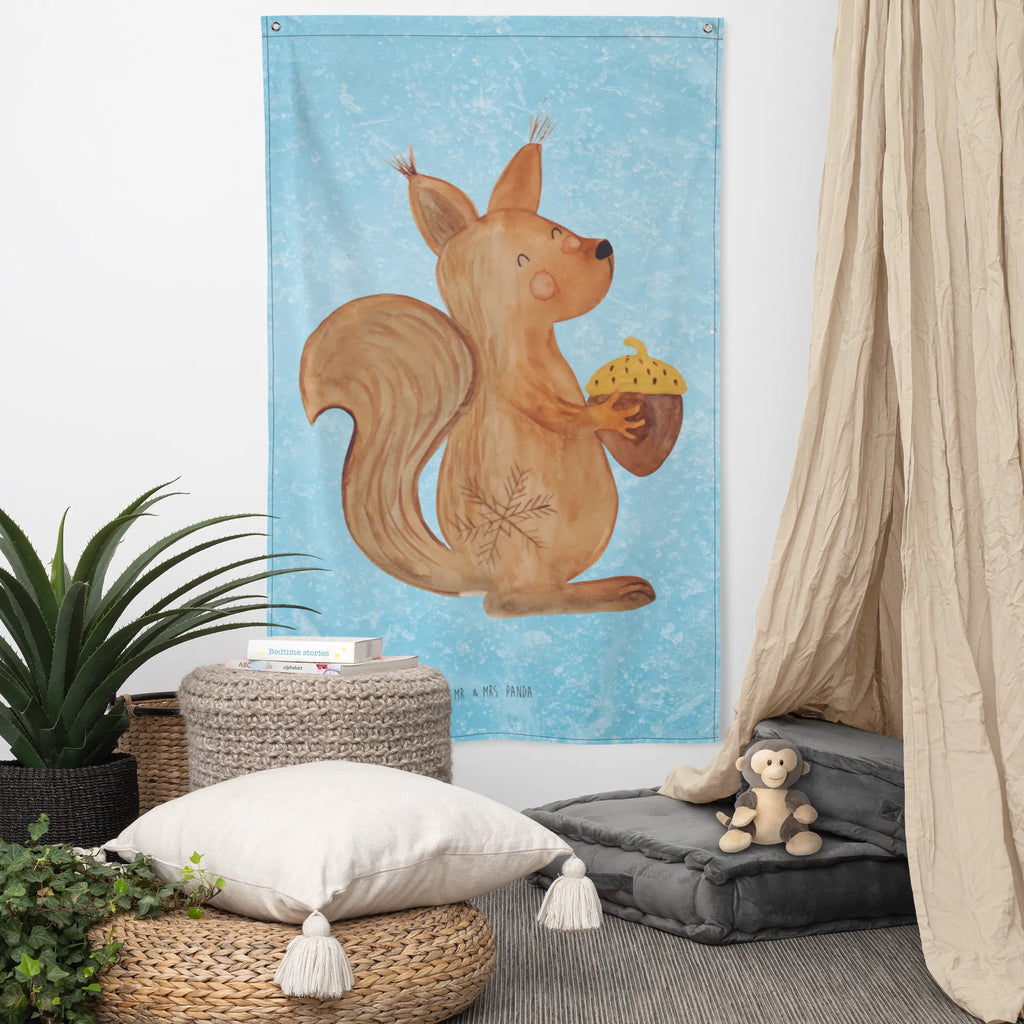 Tapestry Squirrel Christmas Tapestry, Decoration, Wall hanging, Boho, Winter, Christmas, Christmas time, snow, New Year, Christmas Greeting, Happy New Year, Bird, Merry Christmas, Xmas, Christmas Theme