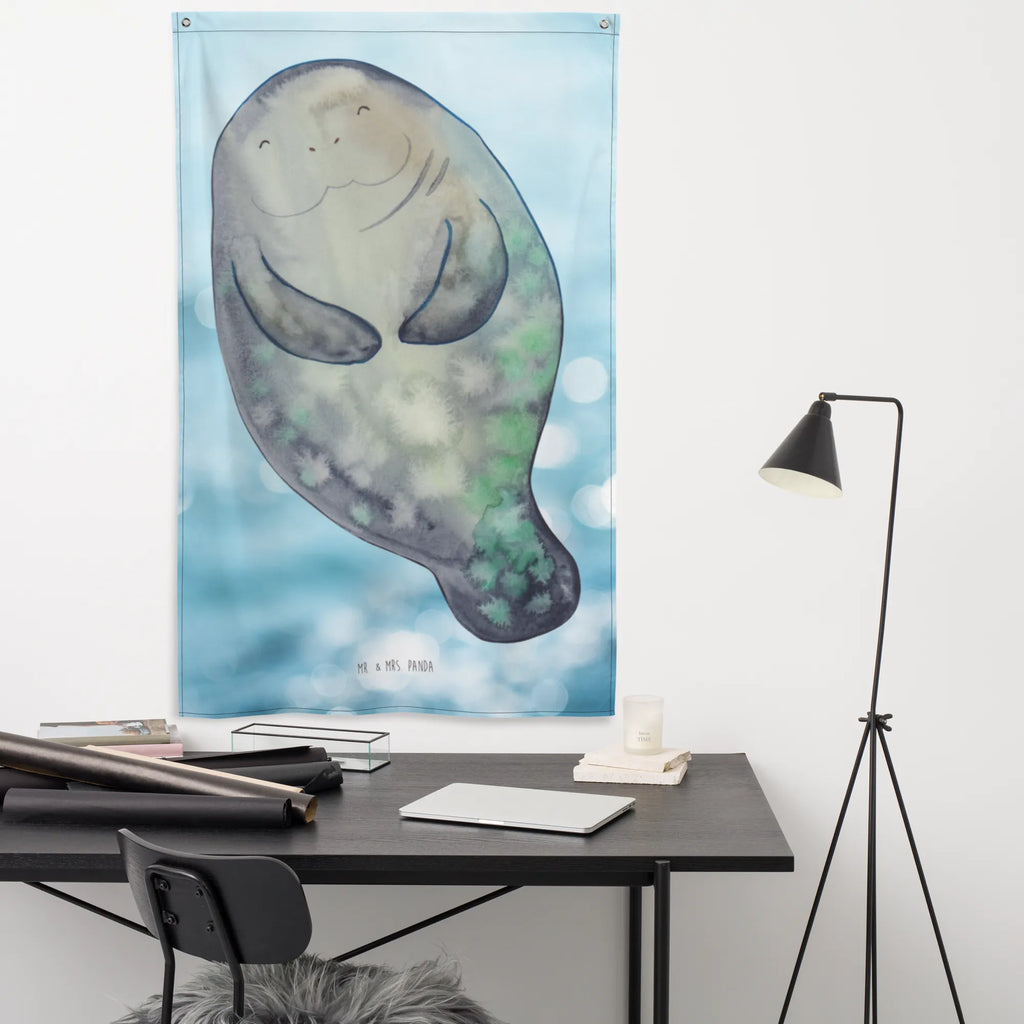 Tapestry manatee happy Boho, Tapestry, Decoration, Wall hanging, Seafood, aquatic animals, ocean, sea, fish, shells, corals, reef, whale, narwhal, sea urchin, lobster, platypus, turtle, manatee, crocodile, orca, shrimp, gifts for seafood lovers, water world, underwater animals, underwater world, vacation, deep sea, seafood fans, gift ideas, seafood decoration, seafood posters, Carefulness, Manatees, Manatee, New beginning, Satisfaction, Girlfriend, Lovesickness, Respect, New start, Self-love