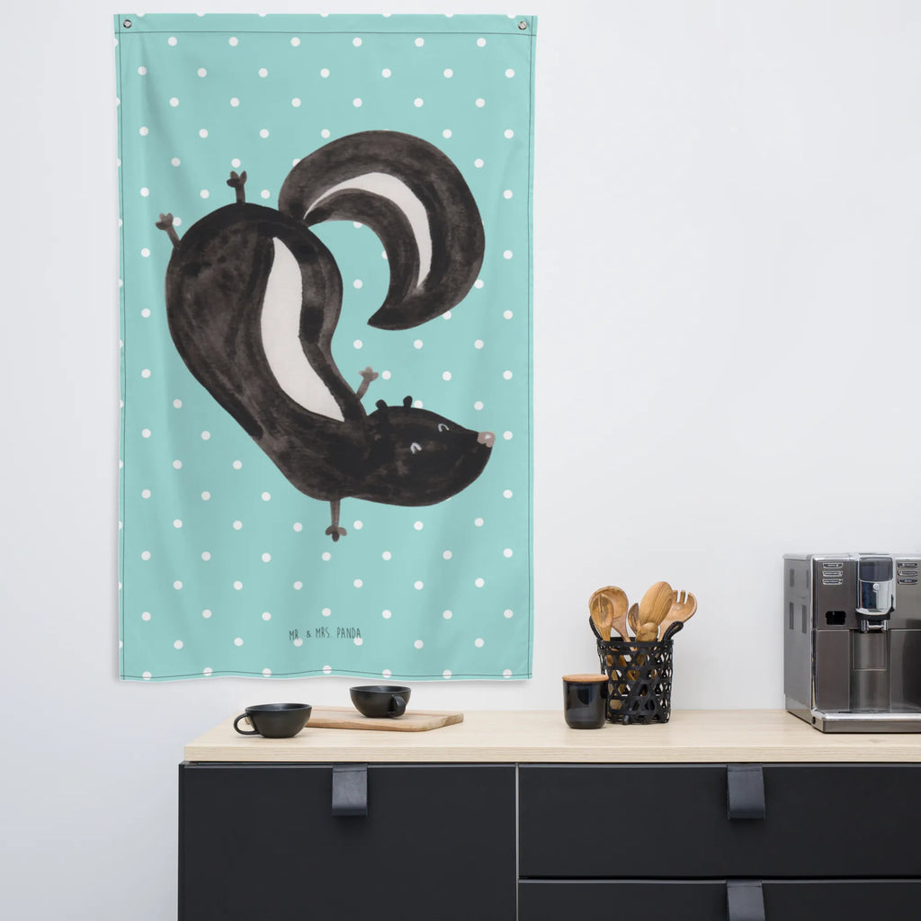 Tapestry skunk handstand Tapestry, Boho, Wall hanging, Decoration, Skunk, playground, playful, skunk, child, wild animal, stink, predator