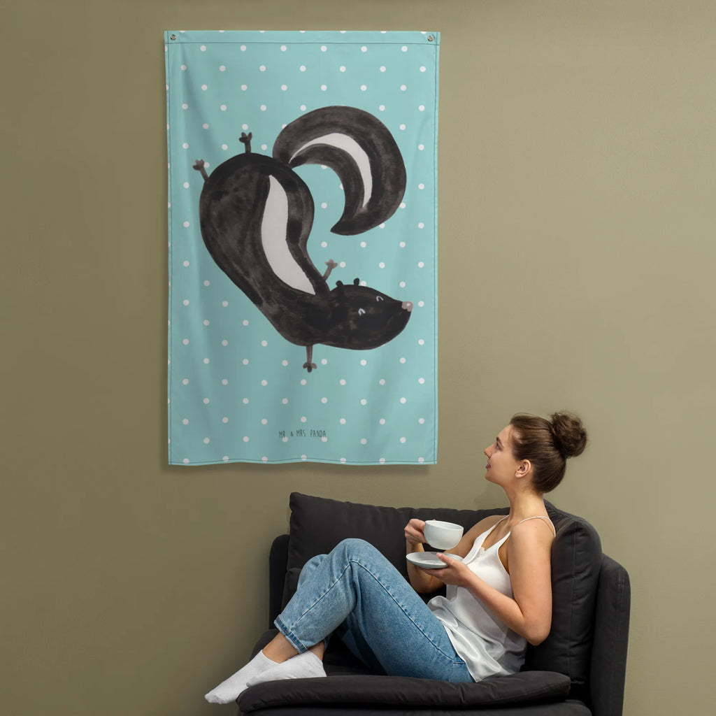 Tapestry skunk handstand Tapestry, Boho, Wall hanging, Decoration, Skunk, playground, playful, skunk, child, wild animal, stink, predator