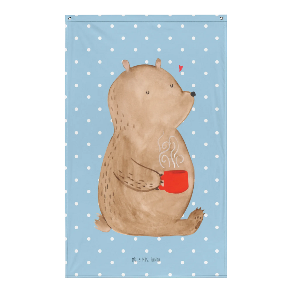 Wandteppich Bär Kaffee Wandbild, Tapestry, Tapisserie, Schmuck-Wandbehang, Kinderzimmer Wanddeko, Wandbehang, Textil-Kunst, Boho, Wandtuch, Wandteppich, Kinderzimmer Deko, Kinderzimmer Wand, Wand Deko, Teddy, Bär, Teddybär, Coffee, Welt Retten, Motivation, Bären, Guten Morgen, Welt Erobern, Morgenroutine, Kaffee