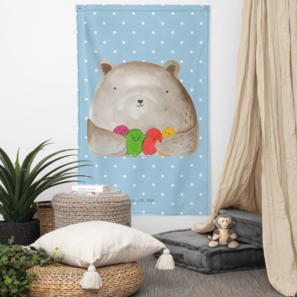 Wandteppich Bär Gefühl Kinderzimmer, Wandtuch, Textil-Kunst, Wandteppich, Wandbehang, Wand Deko, Dekoration, Schmuck-Wandbehang, Kinderzimmer Wand, Tapestry, Kinderzimmer Wanddeko, Tapisserie, Boho, Wanddeko, Wandbild, Kinderzimmer Deko, Bär, Teddy, Teddybär, Verrückt, Wahnsinn, Durchgedreht