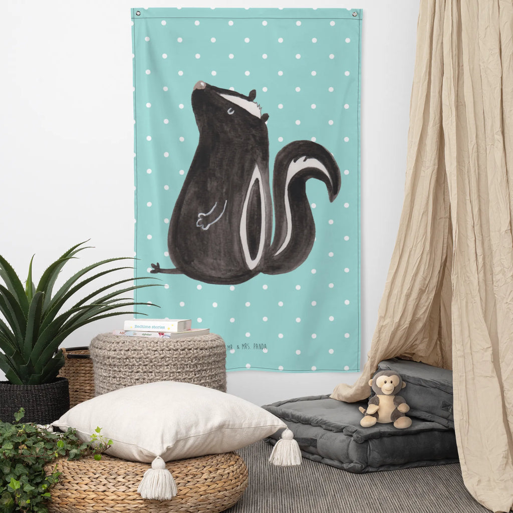 Arrasy skunks siedzenie Textil-Kunst, Boho, Wandbild, Kinderzimmer Deko, Wandteppich, Wandtuch, Wandbehang, Kinderzimmer, Kinderzimmer Wand, Tapisserie, Wand Deko, Wanddeko, Tapestry, Schmuck-Wandbehang, Dekoration, Kinderzimmer Wanddeko, Stinktier, Skunk, Besserwisser, Büro, Stinki, Recht, Wildtier, Raubtier, Stinker, Spruch