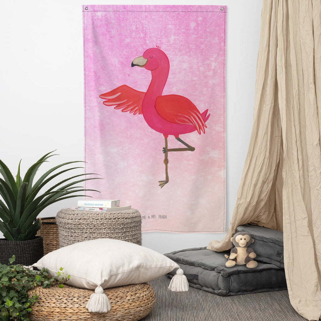Tapestry flamingo yoga Decoration, Tapestry, Wall hanging, Boho, Flamingo, pink, pink bird, bird of paradise, red, flamingo decoration, gift pink, gifts, gift idea, children, adults, girls, flamingo fans, summer, vacation, sea, unusual gifts in pink, pink gifts, girls gifts, small gifts, Caribbean feeling, funny sayings, agitation, deep relaxation, relaxation, yoga exercise, anger, bird, namaste, mindfulness, yoga