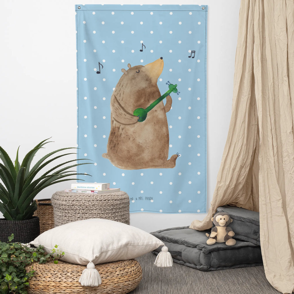 Wandteppich Bär Lied Wandbehang, Kinderzimmer Deko, Kinderzimmer Wand, Wandtuch, Wandteppich, Boho, Kinderzimmer Wanddeko, Tapestry, Wandbild, Textil-Kunst, Wand Deko, Schmuck-Wandbehang, Tapisserie, Teddy, Bär, Teddybär, Lied, Liebeslied, Valentine, Song, Partner, Geschenk, Herz, Liebe, Bärchen, Freundin, Valentinstag, Bear, Frau, Spruch