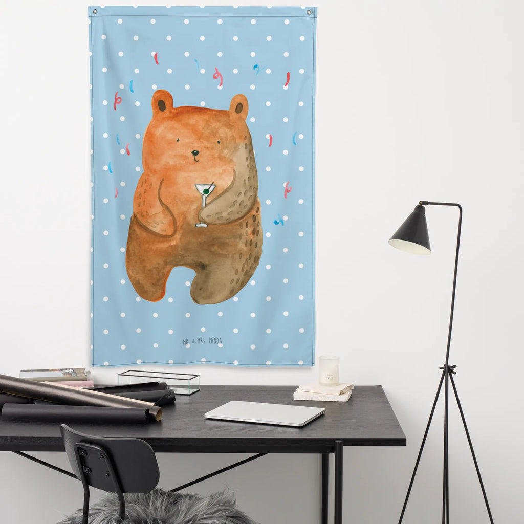 Wandteppich Bär Party Tapestry, Wandtuch, Boho, Wand Deko, Wandbild, Wandteppich, Kinderzimmer Wanddeko, Wandbehang, Textil-Kunst, Kinderzimmer Wand, Tapisserie, Kinderzimmer Deko, Schmuck-Wandbehang, Teddy, Bär, Teddybär, Geschenk, Geburtstag, Gute Laune, Abfeiern, Feiern, Party, Lustig, Mitbringsel, Geburtstagsgeschenk