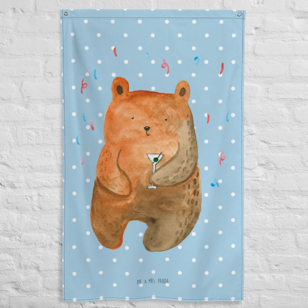 Wandteppich Bär Party Tapestry, Wandtuch, Boho, Wand Deko, Wandbild, Wandteppich, Kinderzimmer Wanddeko, Wandbehang, Textil-Kunst, Kinderzimmer Wand, Tapisserie, Kinderzimmer Deko, Schmuck-Wandbehang, Teddy, Bär, Teddybär, Geschenk, Geburtstag, Gute Laune, Abfeiern, Feiern, Party, Lustig, Mitbringsel, Geburtstagsgeschenk