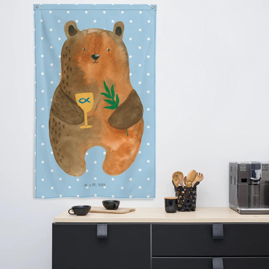 Wandteppich Konfirmation-Bär Kinderzimmer Wand, Wanddeko, Wandbild, Kinderzimmer, Schmuck-Wandbehang, Textil-Kunst, Wandteppich, Wandbehang, Kinderzimmer Wanddeko, Wand Deko, Boho, Wandtuch, Tapestry, Dekoration, Tapisserie, Kinderzimmer Deko, Bär, Teddy, Teddybär, evangelisch, Konfirmation, Kirche, Gottesdienst
