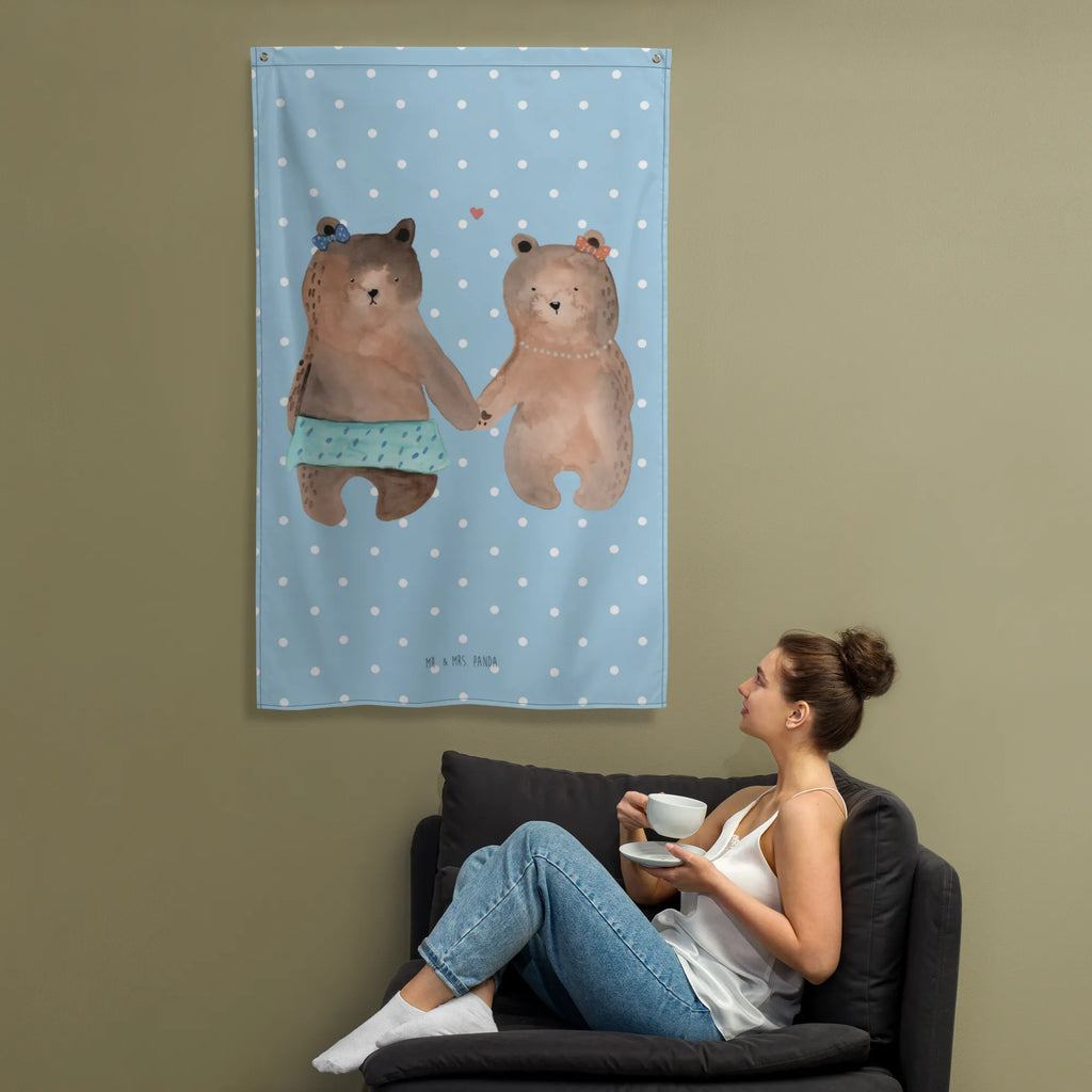 Arrasy Niedźwiedź przyjaciółka Schmuck-Wandbehang, Wandteppich, Wand Deko, Wandbehang, Tapisserie, Boho, Textil-Kunst, Kinderzimmer Wanddeko, Kinderzimmer Deko, Wandbild, Tapestry, Wandtuch, Kinderzimmer Wand, Teddy, Bär, Teddybär, Bär Freundin Beste Freund Liebe Liebesbeweis Verliebt Kumpel Kumpeliene