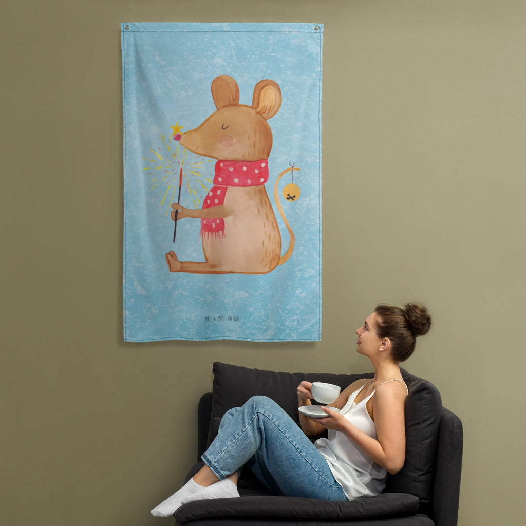 Tapestry Mouse Christmas Tapestry, Decoration, Boho, Wall hanging, Winter, Christmas, Christmas time, snow, mouse, christmas, christmas greeting, merry christmas, christmas motive, christmas miracle