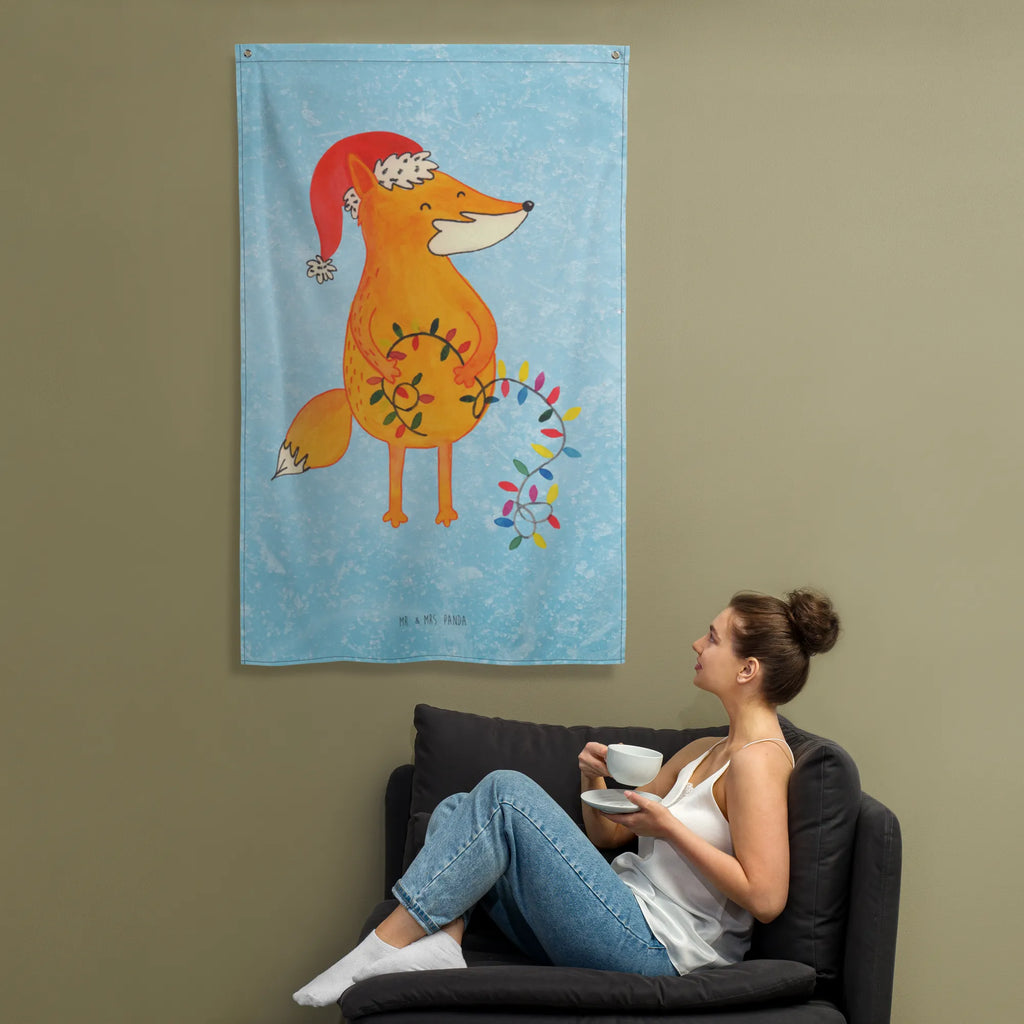 Wandteppich Fuchs Weihnachten Schmuck-Wandbehang, Kinderzimmer Wand, Wandtuch, Boho, Tapestry, Wandteppich, Wandbehang, Kinderzimmer Deko, Wandbild, Kinderzimmer Wanddeko, Textil-Kunst, Wand Deko, Tapisserie, Weihnachten, Winter, Weihnachtsdeko, Nikolaus, Advent, Heiligabend, Wintermotiv, Geschenk Weihnachten, Füchse, Weihnachtszeit, Spruch schön, Fuchs, Weihnachtsmann