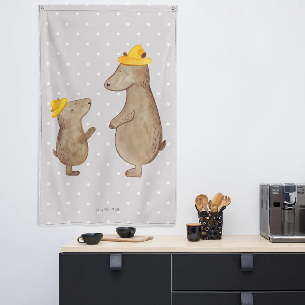 Wandteppich Bären mit Hut Wandbild, Boho, Wand Deko, Tapisserie, Kinderzimmer Deko, Schmuck-Wandbehang, Wandteppich, Wandbehang, Wandtuch, Textil-Kunst, Kinderzimmer Wand, Kinderzimmer Wanddeko, Tapestry, Oma, Opa, Muttertag, Familie, Schwester, Bruder, Vatertag, Mama, Papa, Papi, Family, Kinder, Vorbild, Bär, Lieblingsmensch, Vater, Sohn, Vater-Sohn, Paps, Kind, Daddy, Dad, Söhne, Bären