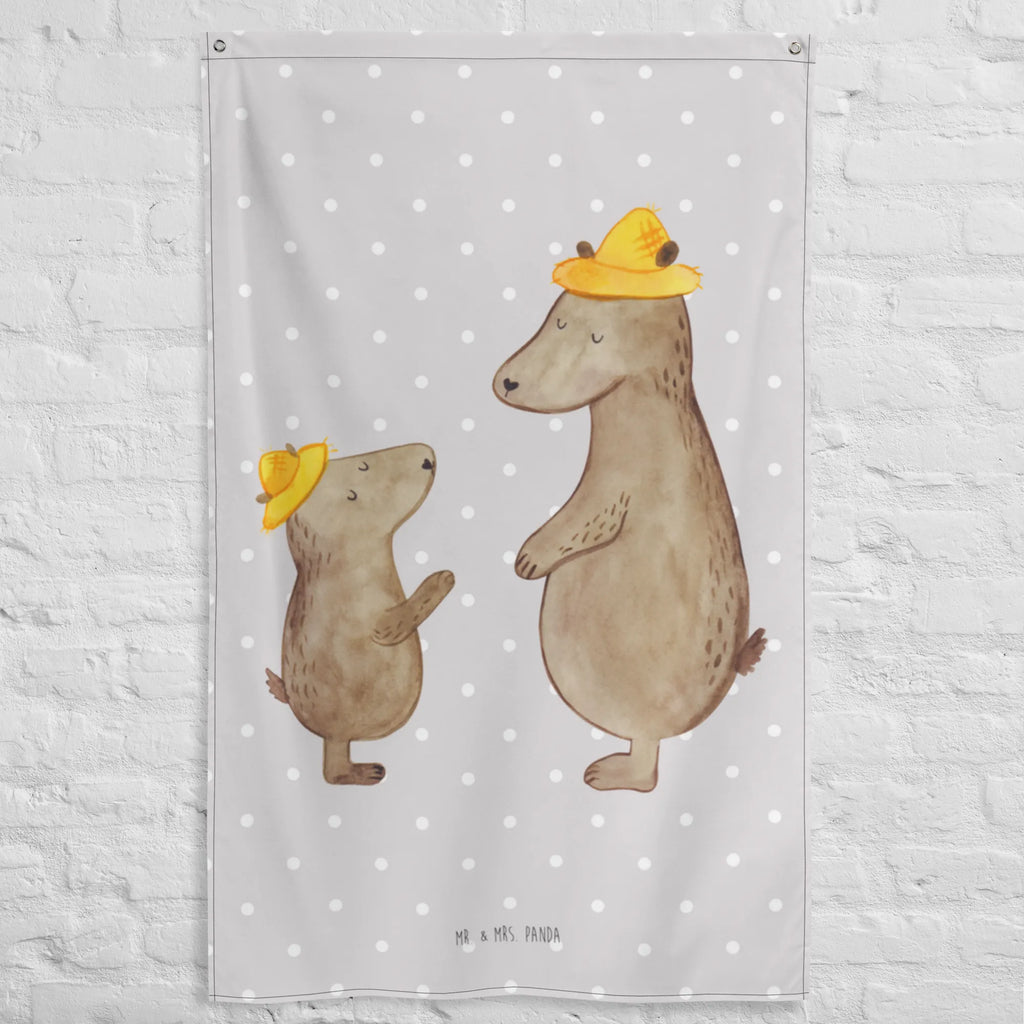 Wandteppich Bären mit Hut Wandbild, Boho, Wand Deko, Tapisserie, Kinderzimmer Deko, Schmuck-Wandbehang, Wandteppich, Wandbehang, Wandtuch, Textil-Kunst, Kinderzimmer Wand, Kinderzimmer Wanddeko, Tapestry, Oma, Opa, Muttertag, Familie, Schwester, Bruder, Vatertag, Mama, Papa, Papi, Family, Kinder, Vorbild, Bär, Lieblingsmensch, Vater, Sohn, Vater-Sohn, Paps, Kind, Daddy, Dad, Söhne, Bären