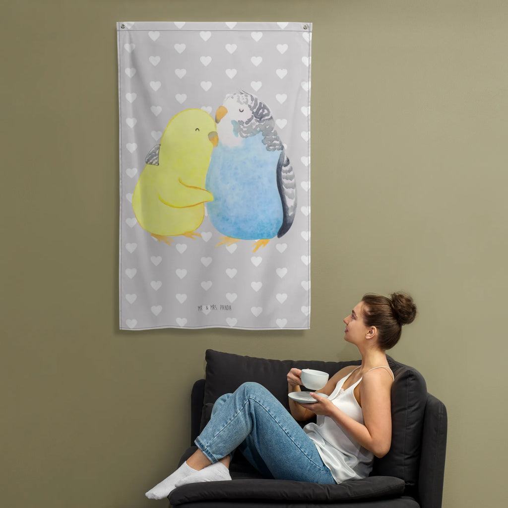 Wandteppich Wellensittich Liebe Textil-Kunst, Kinderzimmer Deko, Kinderzimmer, Dekoration, Wanddeko, Kinderzimmer Wand, Kinderzimmer Wanddeko, Tapisserie, Wand Deko, Wandbehang, Boho, Wandteppich, Schmuck-Wandbehang, Tapestry, Wandtuch, Wandbild, Liebe, Partner, Freund, Freundin, Ehemann, Ehefrau, Heiraten, Verlobung, Heiratsantrag, Liebesgeschenk, Jahrestag, Hocheitstag, Kuscheln, Vertrauen, Wellensittich, Vögel, Nähe