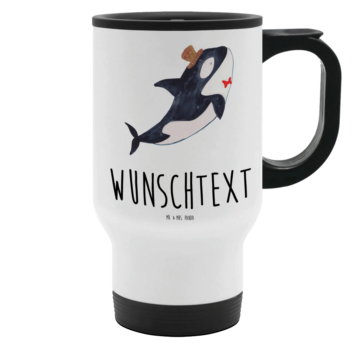 Personalised insulated mug orca cylinder gift ideas, vacation, Seafood, aquatic animals, ocean, shells, corals, reef, whale, narwhal, sea urchin, lobster, platypus, manatee, crocodile, shrimp, gifts for seafood lovers, water world, underwater animals, underwater world, deep sea, seafood fans, seafood decoration, seafood posters, congratulations, birthday, feast, celebration, confetti