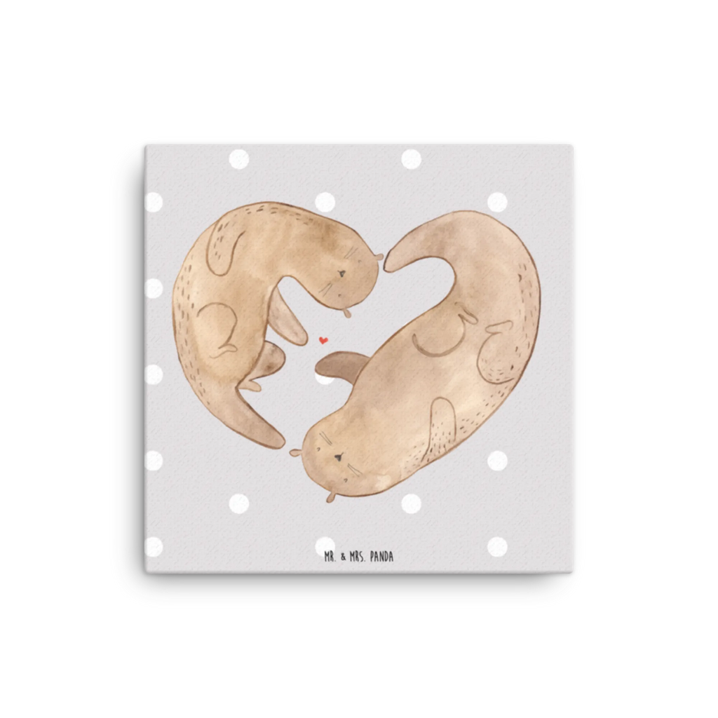 Canvas picture otter Heart Kunstdruck, Leinwand, Otter, Seeotter, Fischotter, Liebesgeschenk, Bessere Hälfte, Verlobung, Herz, Love You, Liebesbeweis, Gemeinsames Leben, Liebe, Jahrestag, Hochzeitstag