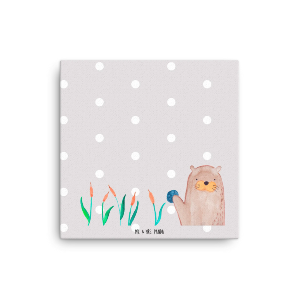 Canvas picture otter Stone Kunstdruck, Leinwand, Seeotter, Fischotter, Otter, Otter Seeotter See Otter