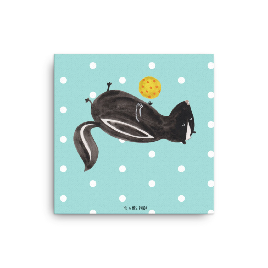 Canvas picture skunk ball Leinwand, Kunstdruck, Stinktier, Skunk, Raubtier, Verspielt, Wildtier, Weisheit, Stinker, Stinki