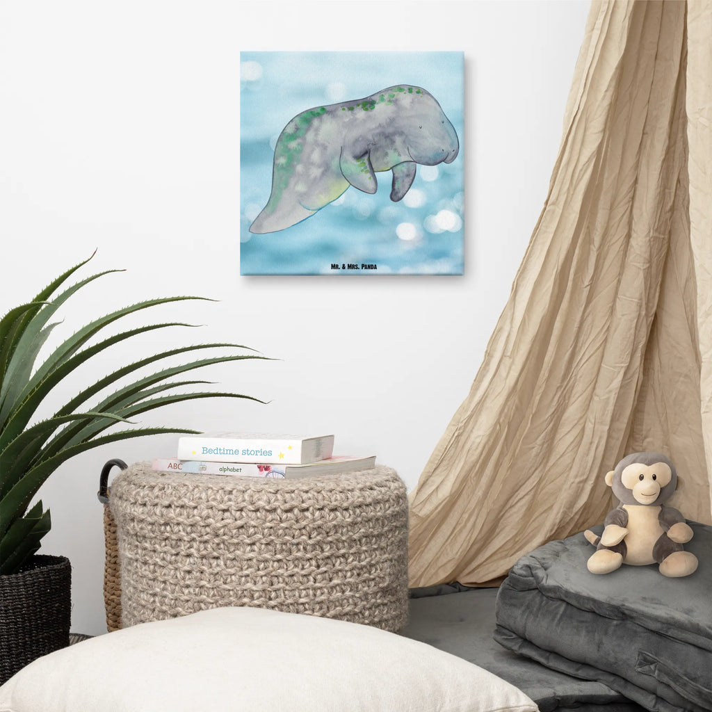 Canvas picture manatee Relax Kunstdruck, Leinwand, Meerestiere, Meer, Urlaub, Seekuh, Süßigkeiten, Diät, Essen, Seekühe, Zucker, Abnehmen, Diätwahn