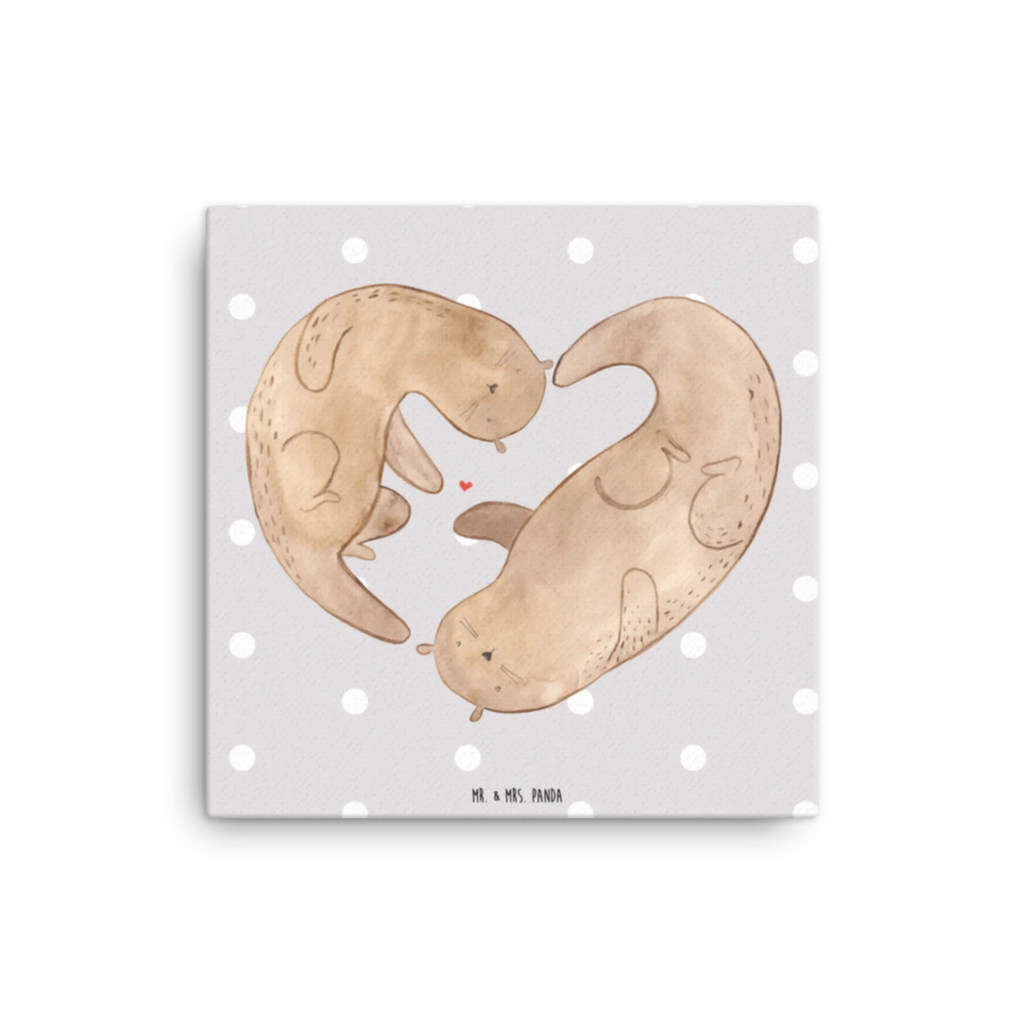 Canvas picture otter Heart Kunstdruck, Leinwand, Otter, Seeotter, Fischotter, Liebesgeschenk, Bessere Hälfte, Verlobung, Herz, Love You, Liebesbeweis, Gemeinsames Leben, Liebe, Jahrestag, Hochzeitstag