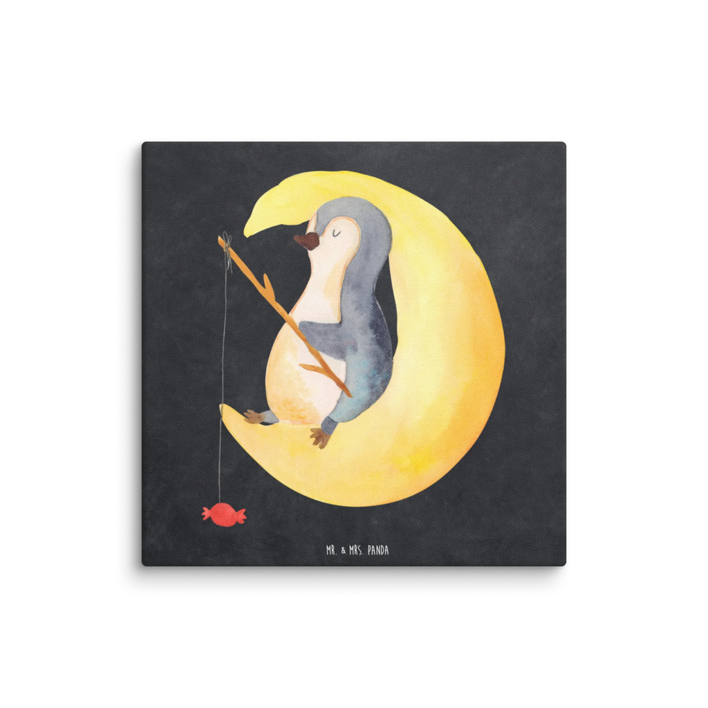 Canvas picture Penguin moon Kunstdruck, Leinwand, Pinguin, Nachtruhe, Gästezimmer, Schlafzimmer, Einschlafen, schlafen, Schlafstörungen, Pinguine, Spruch