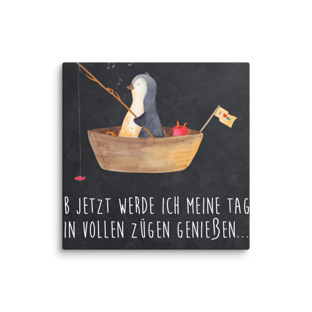 Leinwand Bild Pinguin Angelboot Kunstdruck, Leinwand, Pinguin, Pinguine, Boot, Angeln, Scheidung, Angelboot, Genießen, Leben, Geschenkidee Liebeskummer, Neuanfang, Neustart, Motivation, Trennung, Lebenslust