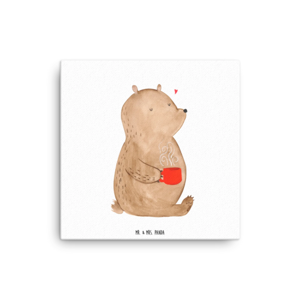 Canvas picture bear Coffee Bild, Kunstdruck, Leinwand, Dekoration, Wanddeko, Bär, Teddy, Teddybär, Bären, Morgenroutine, guten Morgen, Welt retten, Coffee, Kaffee, Motivation, Welt erobern