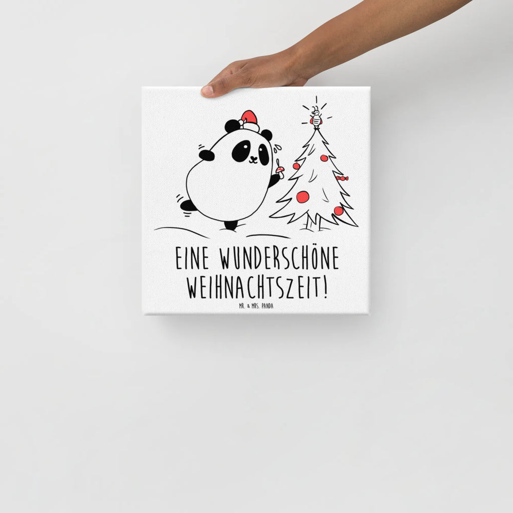 Canvas picture Panda Christmas Time Dekoration, Wanddeko, Bild, Kunstdruck, Leinwand