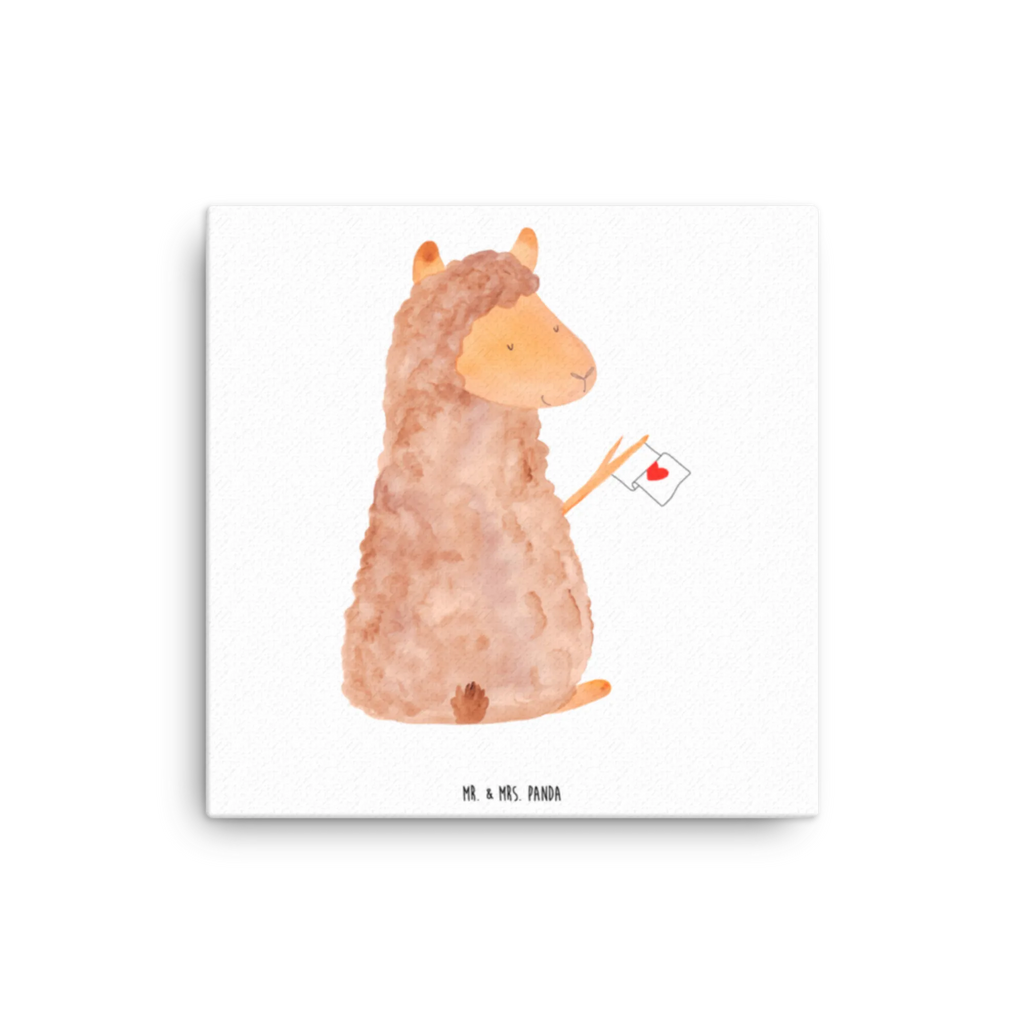 Leinwand Bild Alpaka Fahne Leinwand, Kunstdruck, Lama, Alpaka, Alpakas, Liebe, Lamas