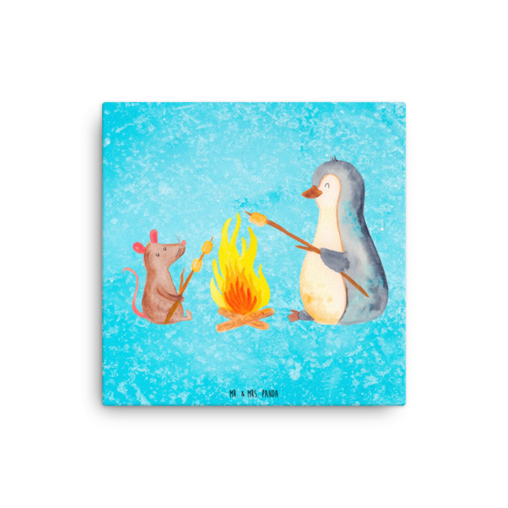 Leinwand Bild Pinguin Lagerfeuer Leinwand, Kunstdruck, Pinguin, Pinguine, Lagerfeuer, Job, Motivation, Leben, Grillen, Büroalltag, Lebensspruch, Lebensmotivation, Neustart, Maus, Büro, Liebe, Arbeit, Feuer, Marshmallows