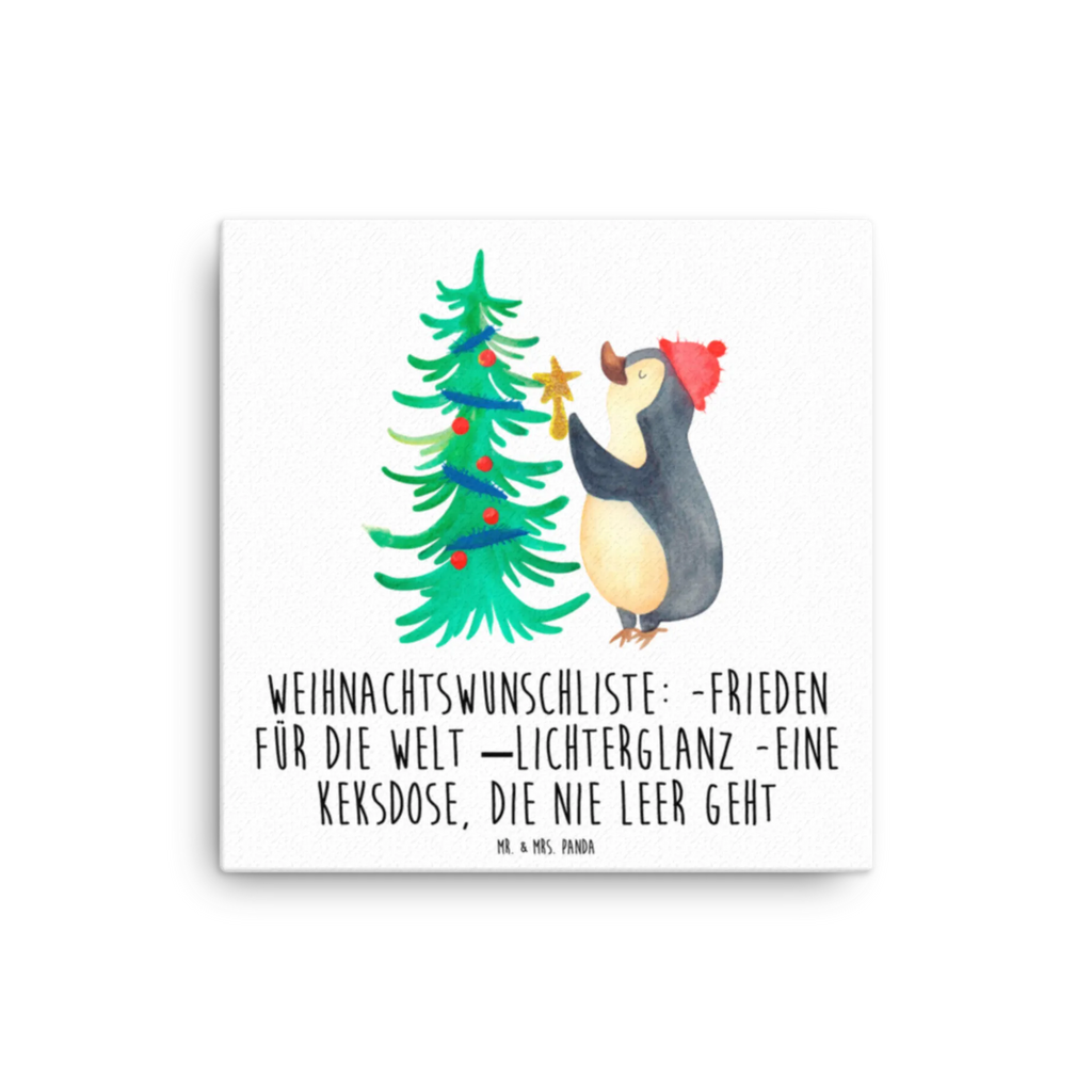 Leinwand Bild Pinguin Weihnachtsbaum Kunstdruck, Leinwand, Weihnachten, Winter, Wintermotiv, Heiligabend, Advent, Nikolaus, Weihnachtsdeko, Pinguin