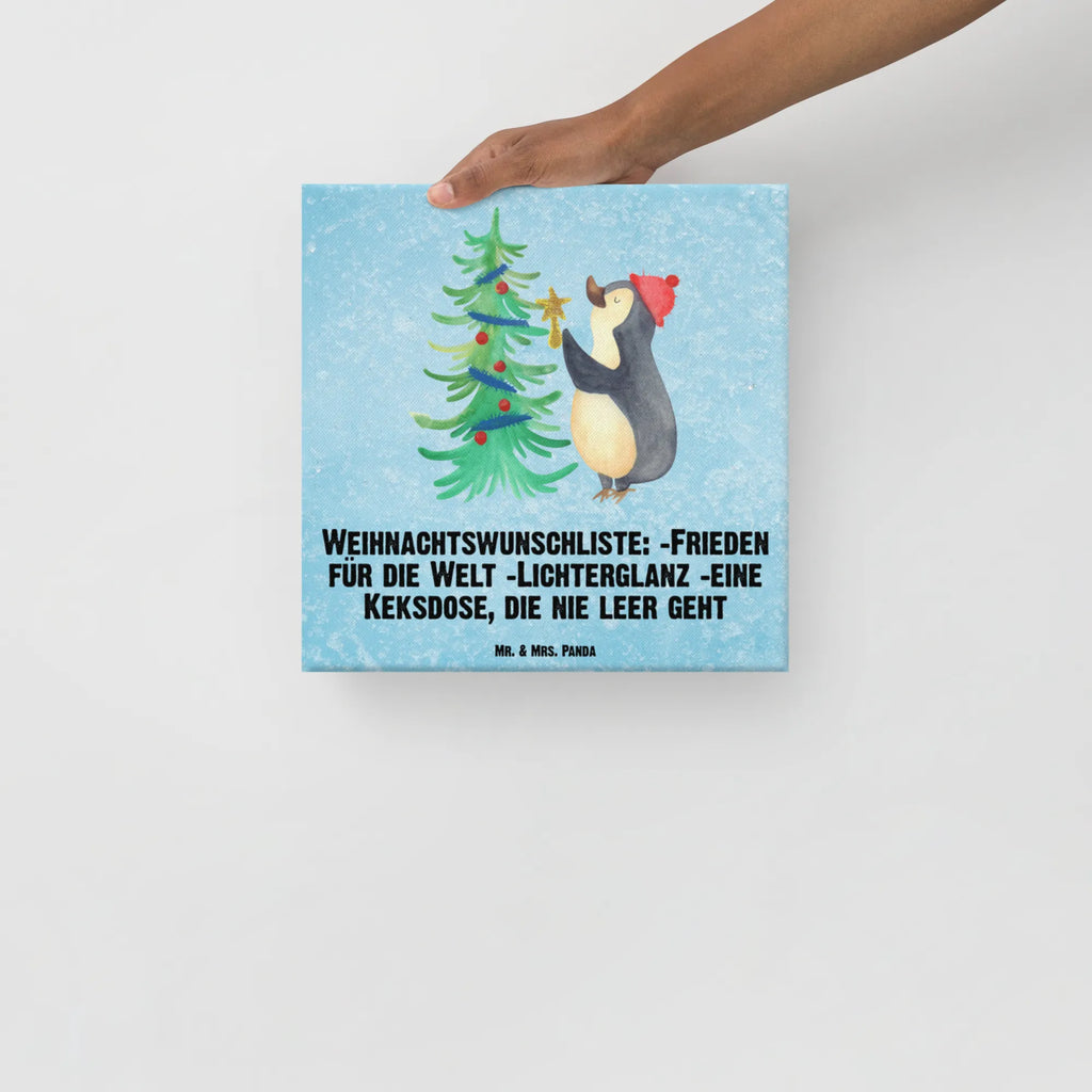 Leinwand Bild Pinguin Weihnachtsbaum Kunstdruck, Leinwand, Weihnachten, Winter, Wintermotiv, Heiligabend, Advent, Nikolaus, Weihnachtsdeko, Pinguin