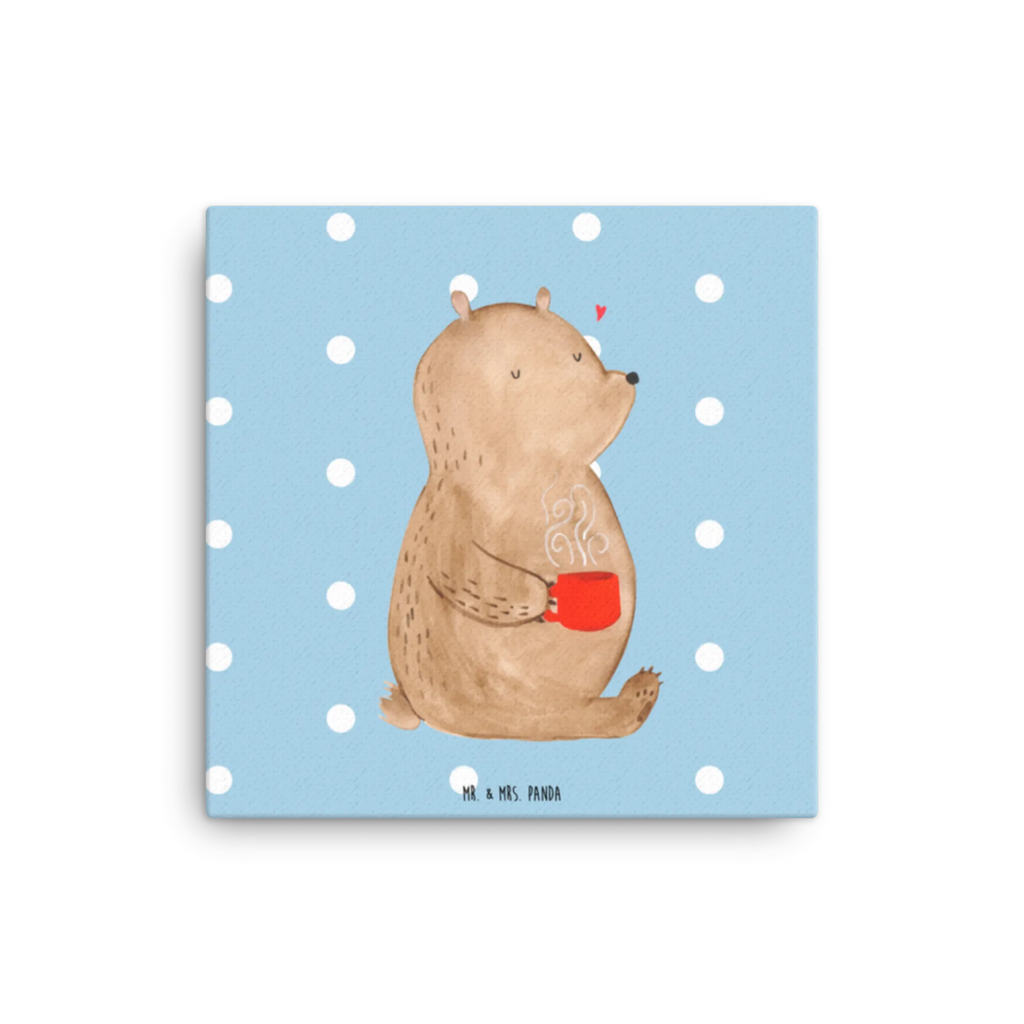 Canvas picture bear Coffee Bild, Kunstdruck, Leinwand, Dekoration, Wanddeko, Bär, Teddy, Teddybär, Bären, Morgenroutine, guten Morgen, Welt retten, Coffee, Kaffee, Motivation, Welt erobern