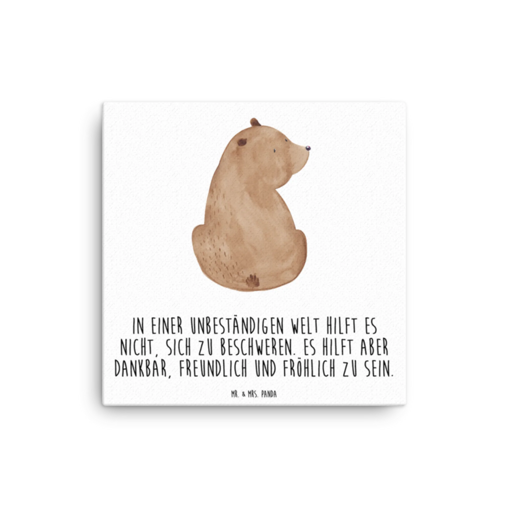 Canvas picture bear shoulder look Leinwand, Kunstdruck, Bär, Teddy, Teddybär, Weisheit, Weltansicht, Bären, Selbstachtung, Bärenliebe, Motivation
