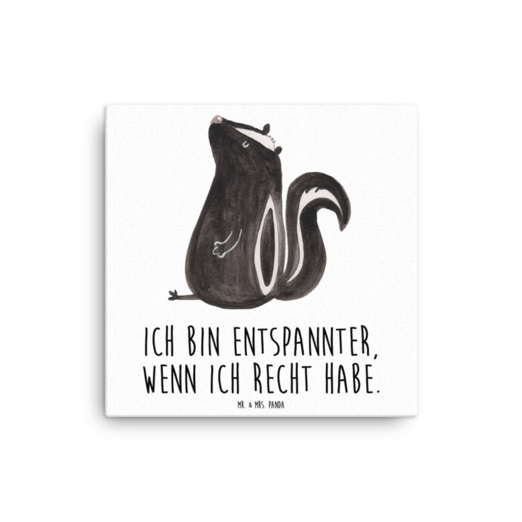 Leinwand Bild Stinktier Sitzen Leinwand, Kunstdruck, Stinktier, Skunk, Stinki, Wildtier, Stinker, Raubtier, Büro, Recht, Besserwisser, Spruch