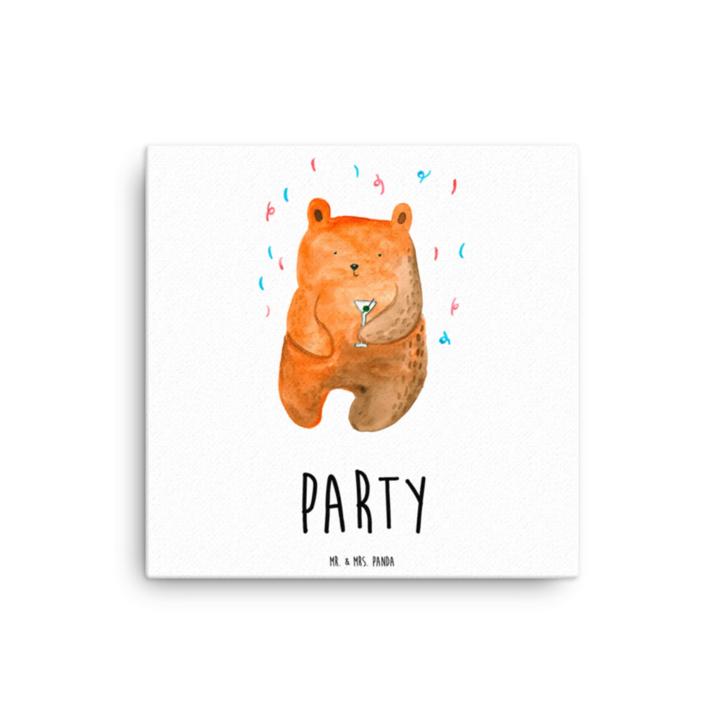 Canvas picture bear party Leinwand, Kunstdruck, Teddybär, Teddy, Bär, Lustig, Mitbringsel, Geburtstagsgeschenk, Abfeiern, Geschenk, Geburtstag, Party, Feiern, Gute Laune
