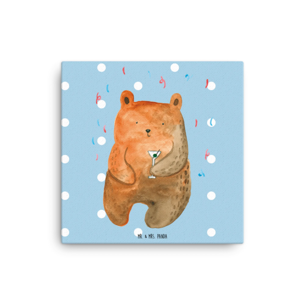 Canvas picture bear party Leinwand, Kunstdruck, Teddybär, Teddy, Bär, Lustig, Mitbringsel, Geburtstagsgeschenk, Abfeiern, Geschenk, Geburtstag, Party, Feiern, Gute Laune